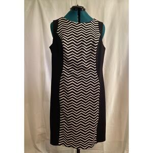 B Studio Women's Sleeveless Dress Black and White Size 16